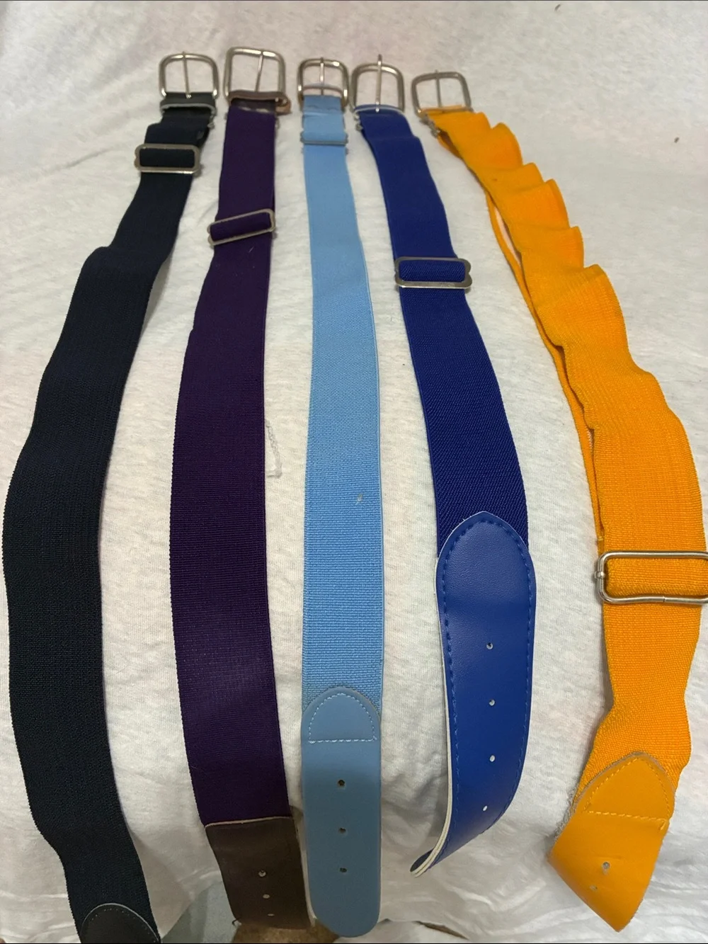 Softball/baseball Elastic Belt - Blue, Light Blue, Purple, Black, Yellow